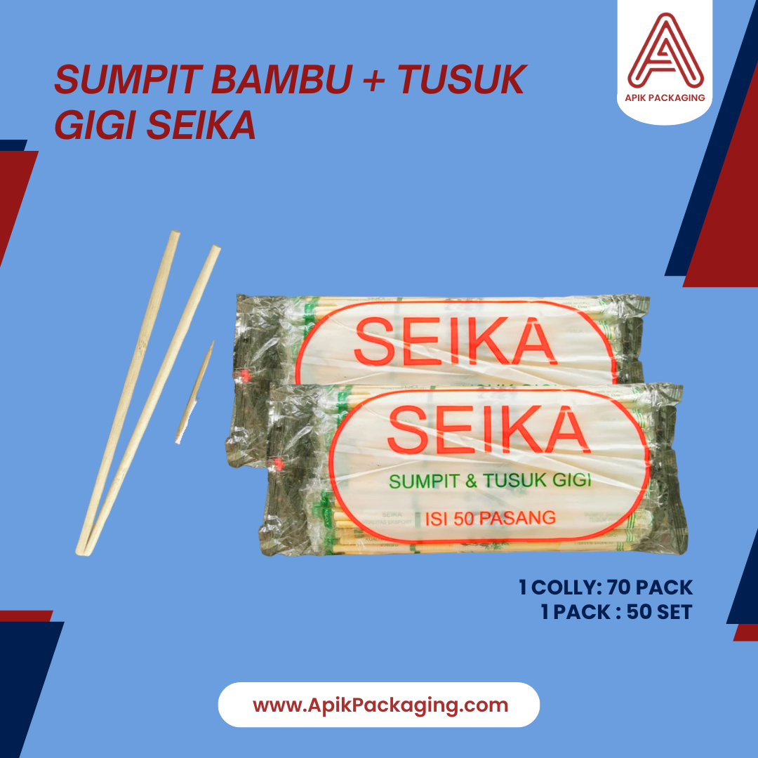 Tusuk Sate 500 Gram, Tusuk Cilok 500 Gram, Sumpit Bambu + Tusuk Gigi, Tusuk Gigi 50 Gram SEIKA