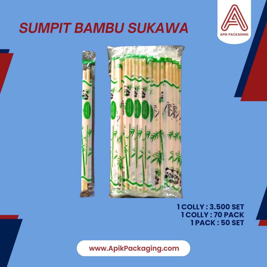 Tusuk Gigi Wraping Kertas, Sumpit Bambu SUKAWA