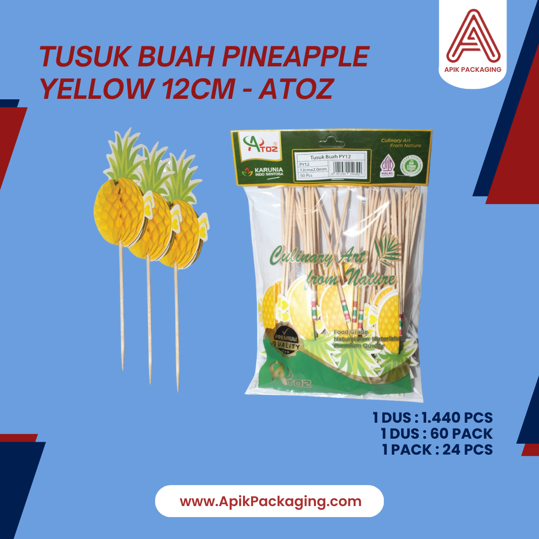 Tusuk Buah Berbagai Karakter 10 cm, 12 cm, 15 cm ATOZ