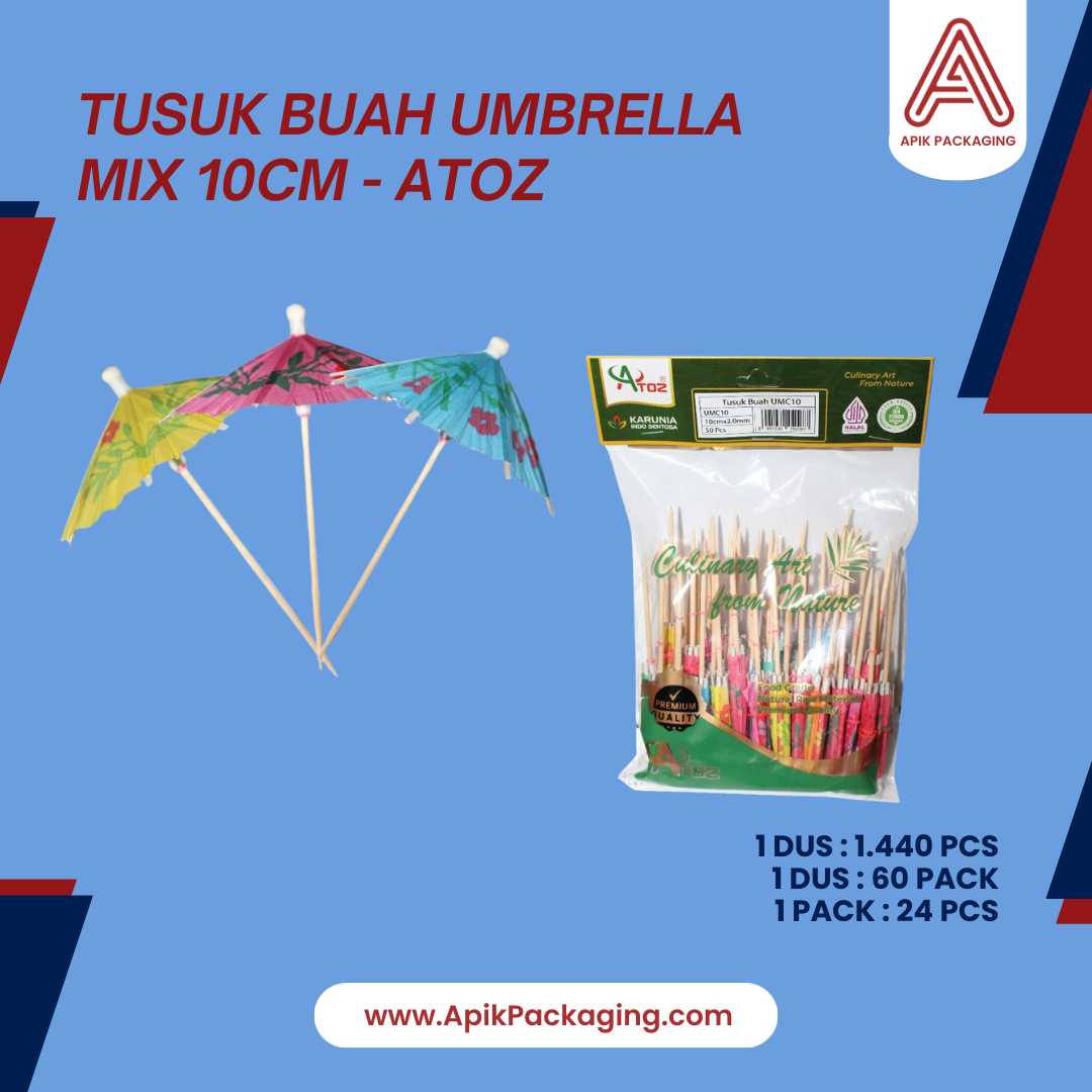 Tusuk Buah Berbagai Karakter 10 cm, 12 cm, 15 cm ATOZ