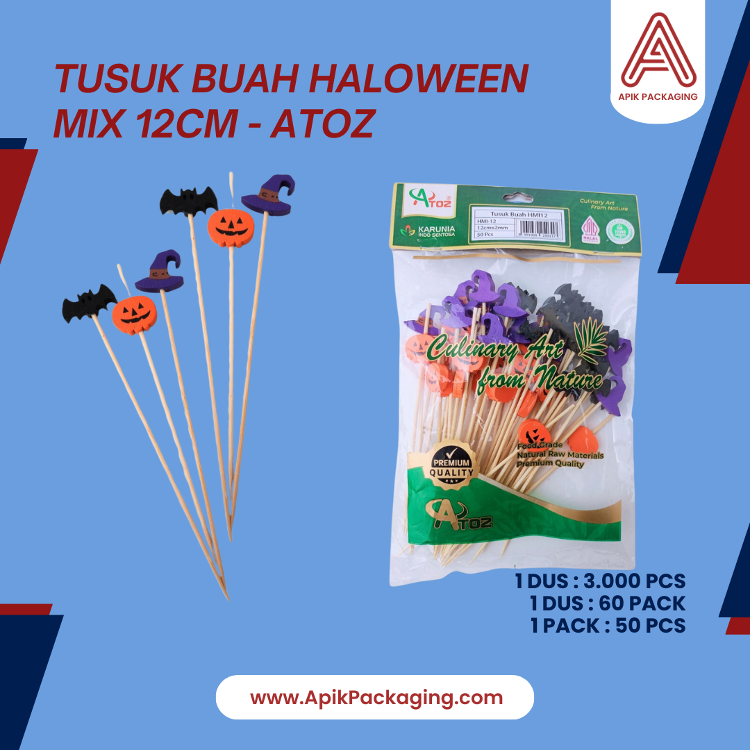 Tusuk Buah Berbagai Karakter 10 cm, 12 cm, 15 cm ATOZ