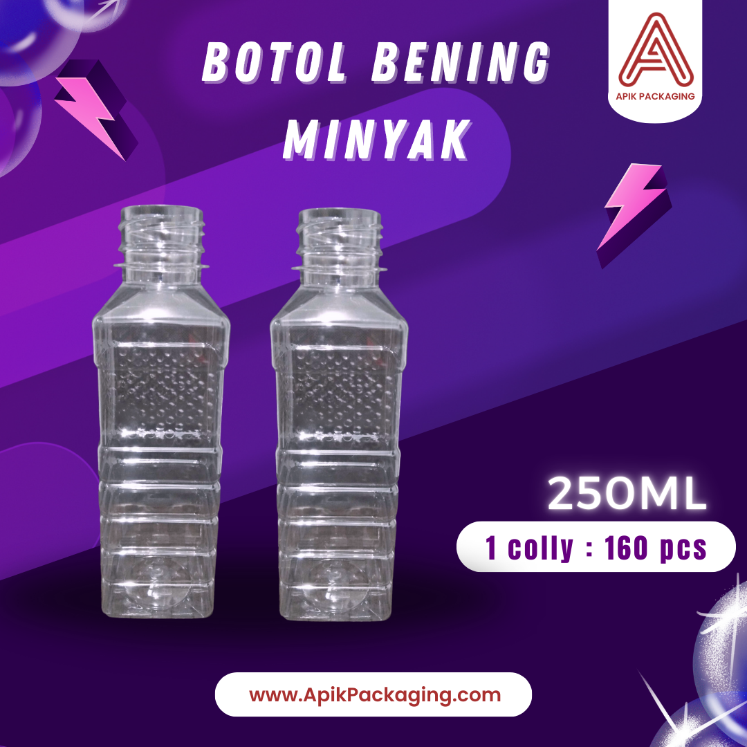 Botol Bening Minyak 250 ML