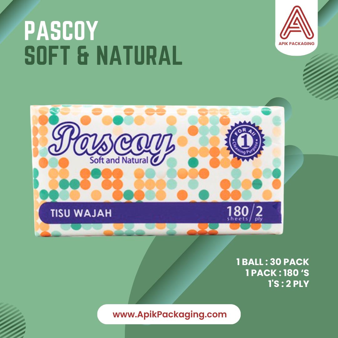Pascoy Soft & Natural Tisu Wajah 180 S - 2 Ply