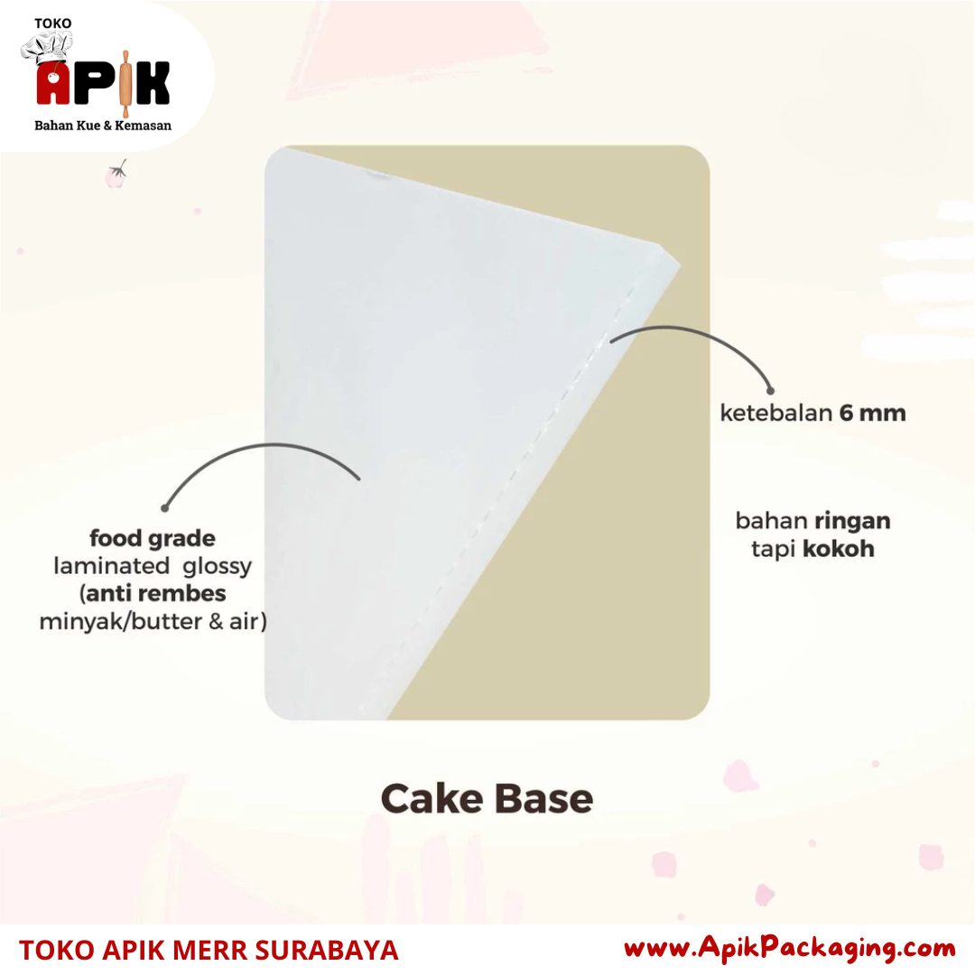 Cake Base - Black & White 18 CM