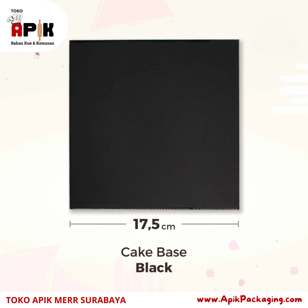 Cake Base - Black & White 18 CM