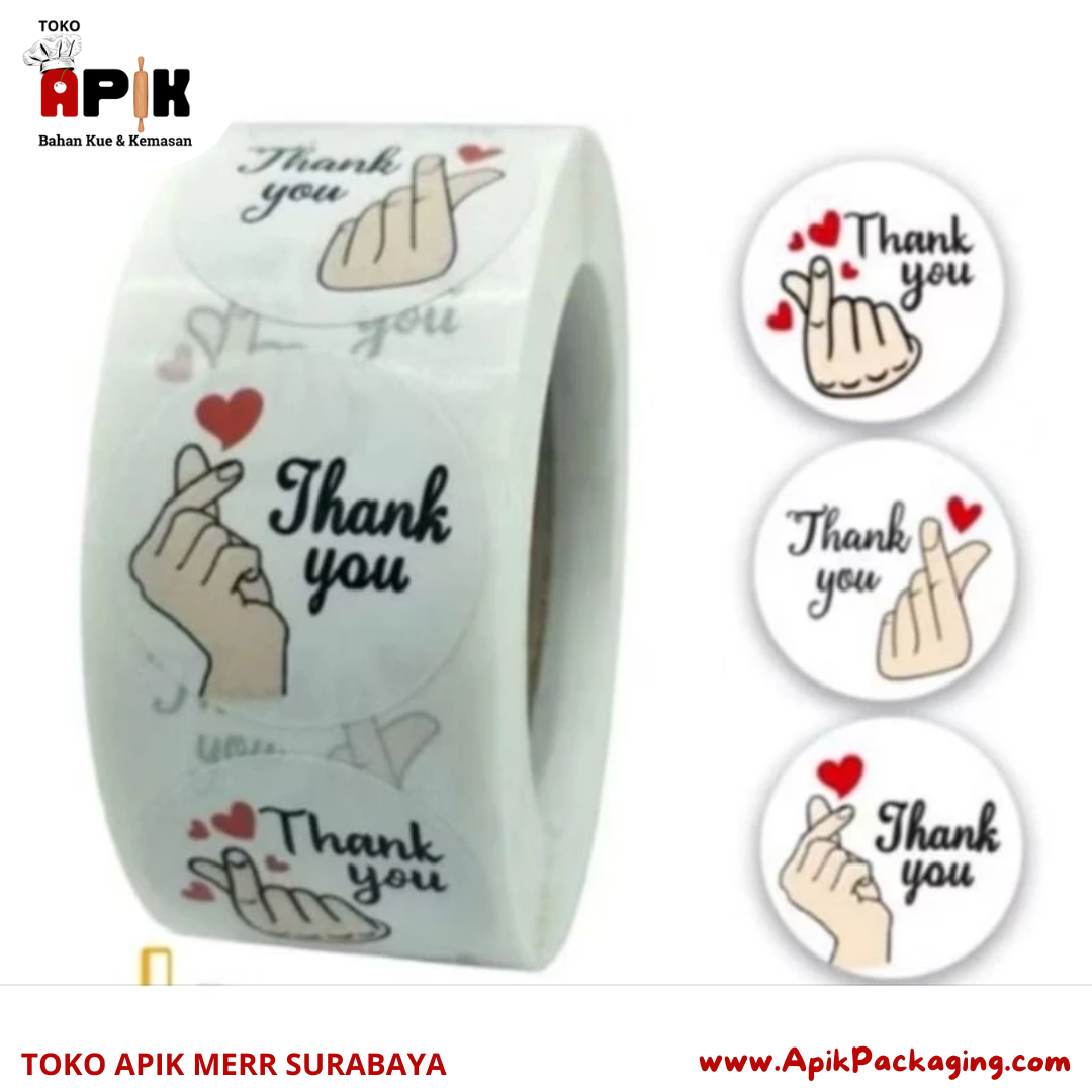 Stiker / Label Thank You 1 Roll isi 500 PCS