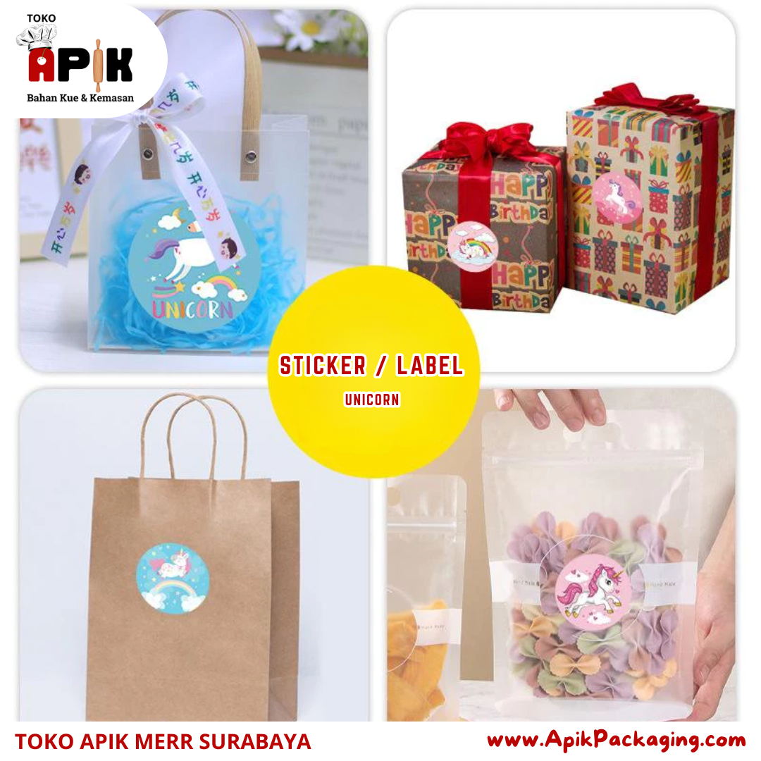 Stiker / Label Unicorn 1 Roll isi 500 PCS