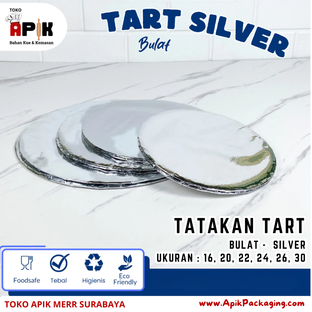 Tatakan Tart Bulat Silver