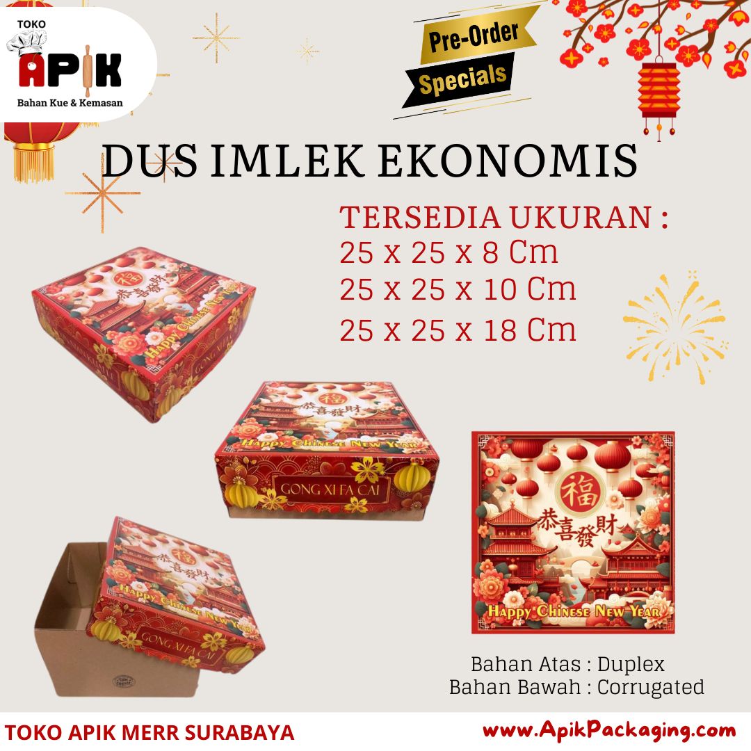 Dus Imlek Full Mika Berbagai Jenis dan Ukuran