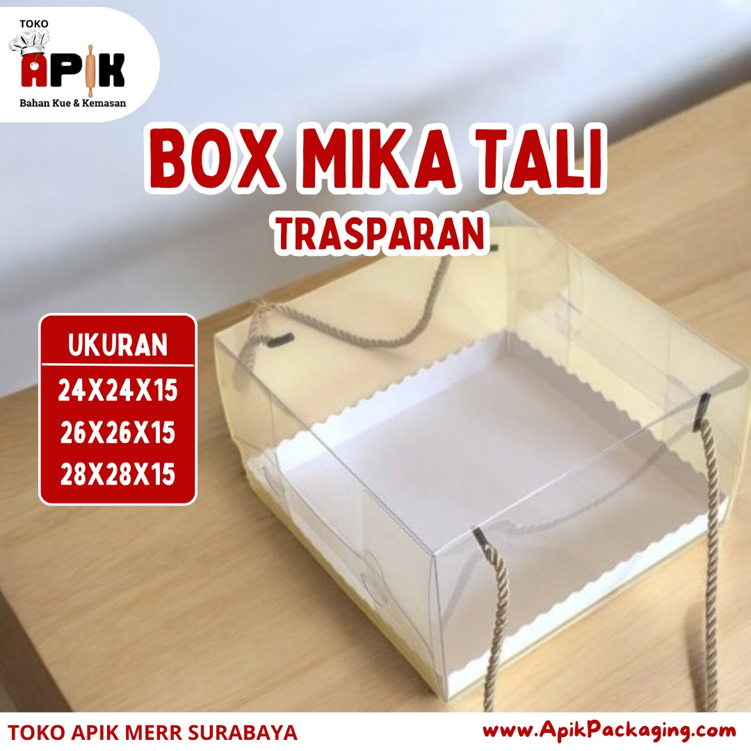 Kotak Mika Tali Transparan