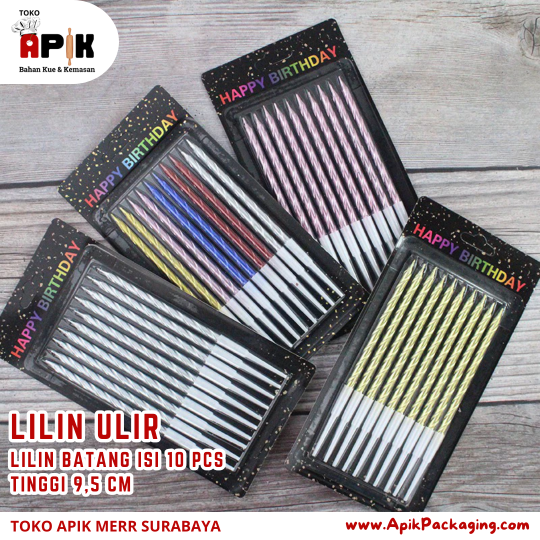 Lilin Ulir / Lilin Batang isi 10 PCS