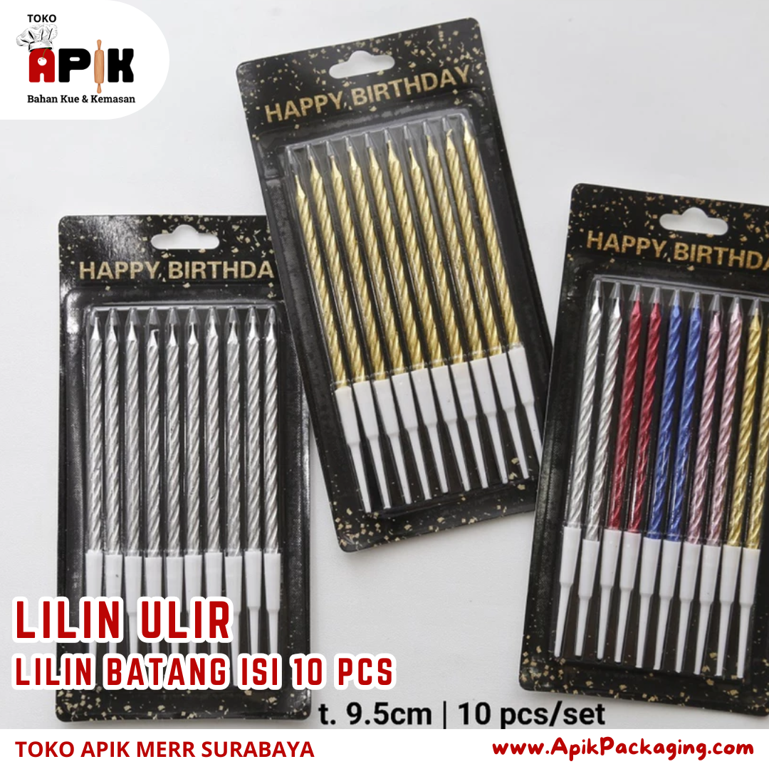 Lilin Ulir / Lilin Batang isi 10 PCS