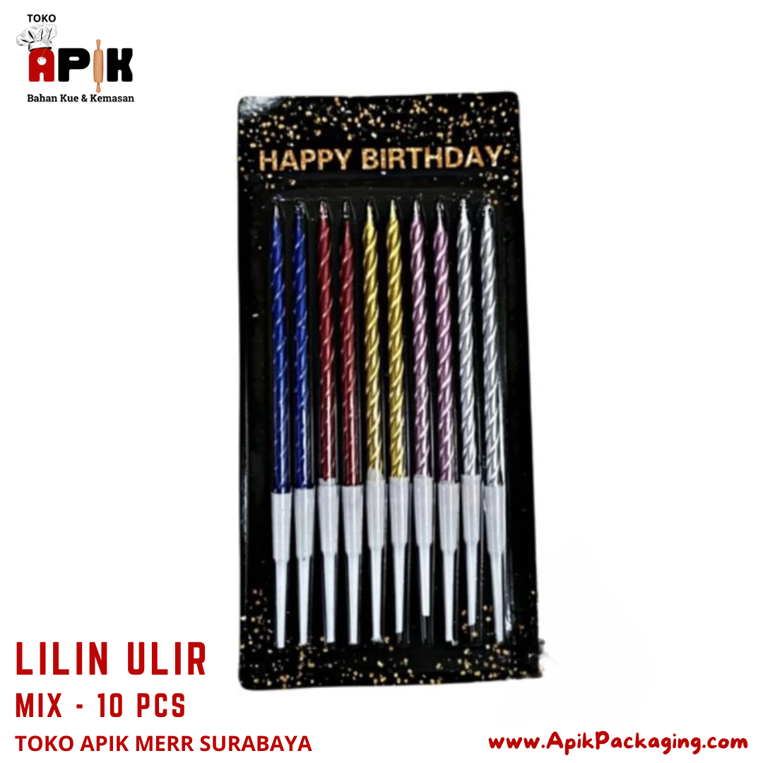 Lilin Ulir / Lilin Batang isi 10 PCS