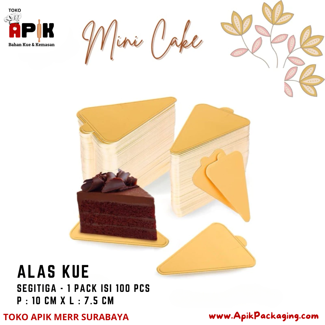 Alas Kue Segitiga / Mini Cake 10 cm x 7,5 cm