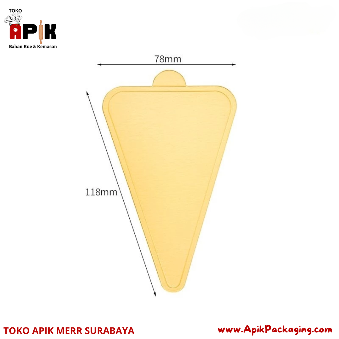 Alas Kue Segitiga / Mini Cake 10 cm x 7,5 cm