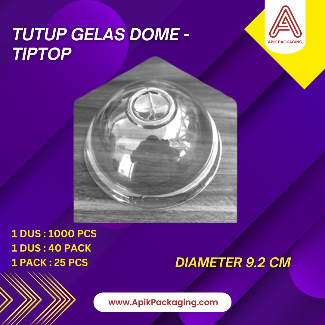 Tutup Gelas Dome - Tiptop