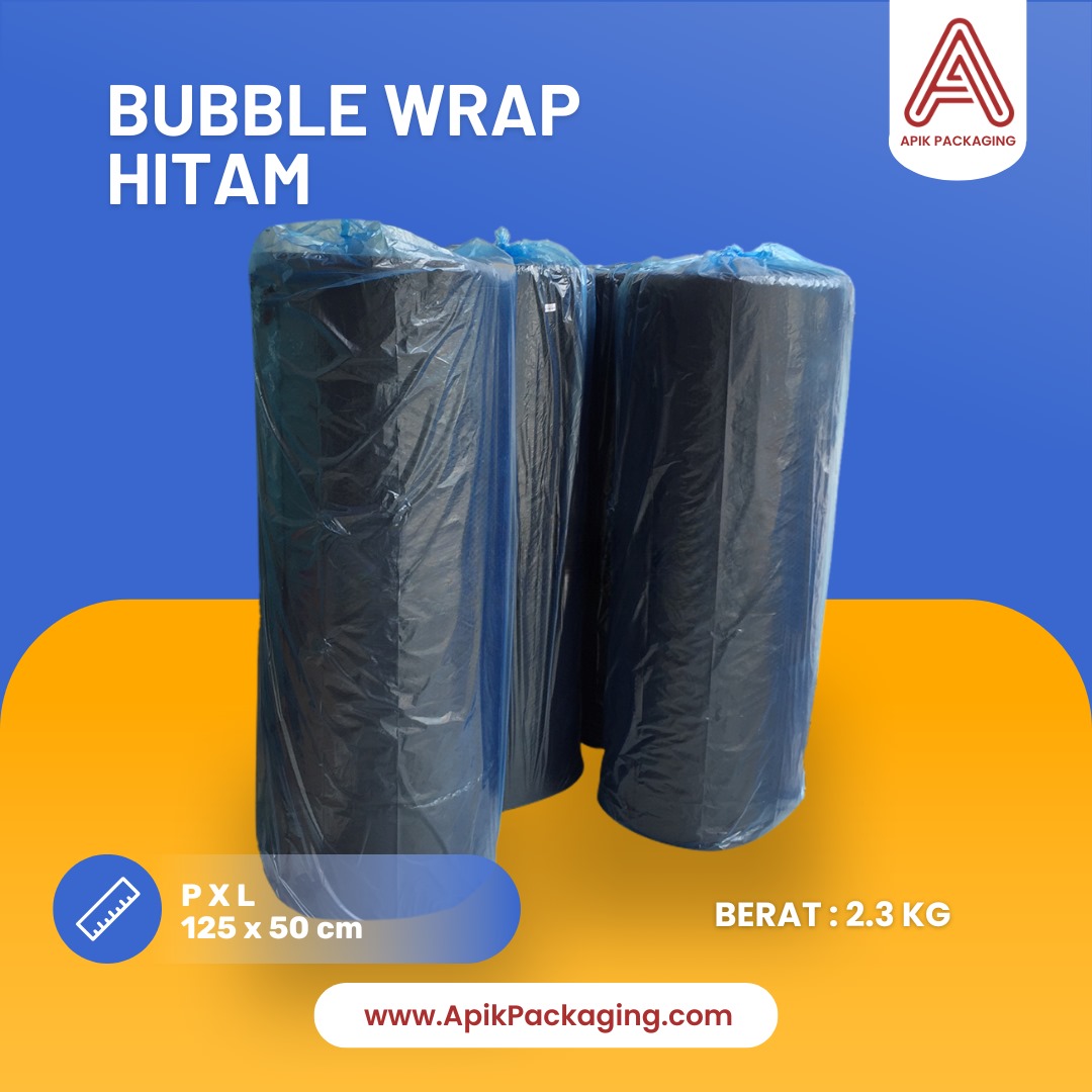 Bubble Wrap Hitam 125 x 50 cm / Berat 2,3 Kg