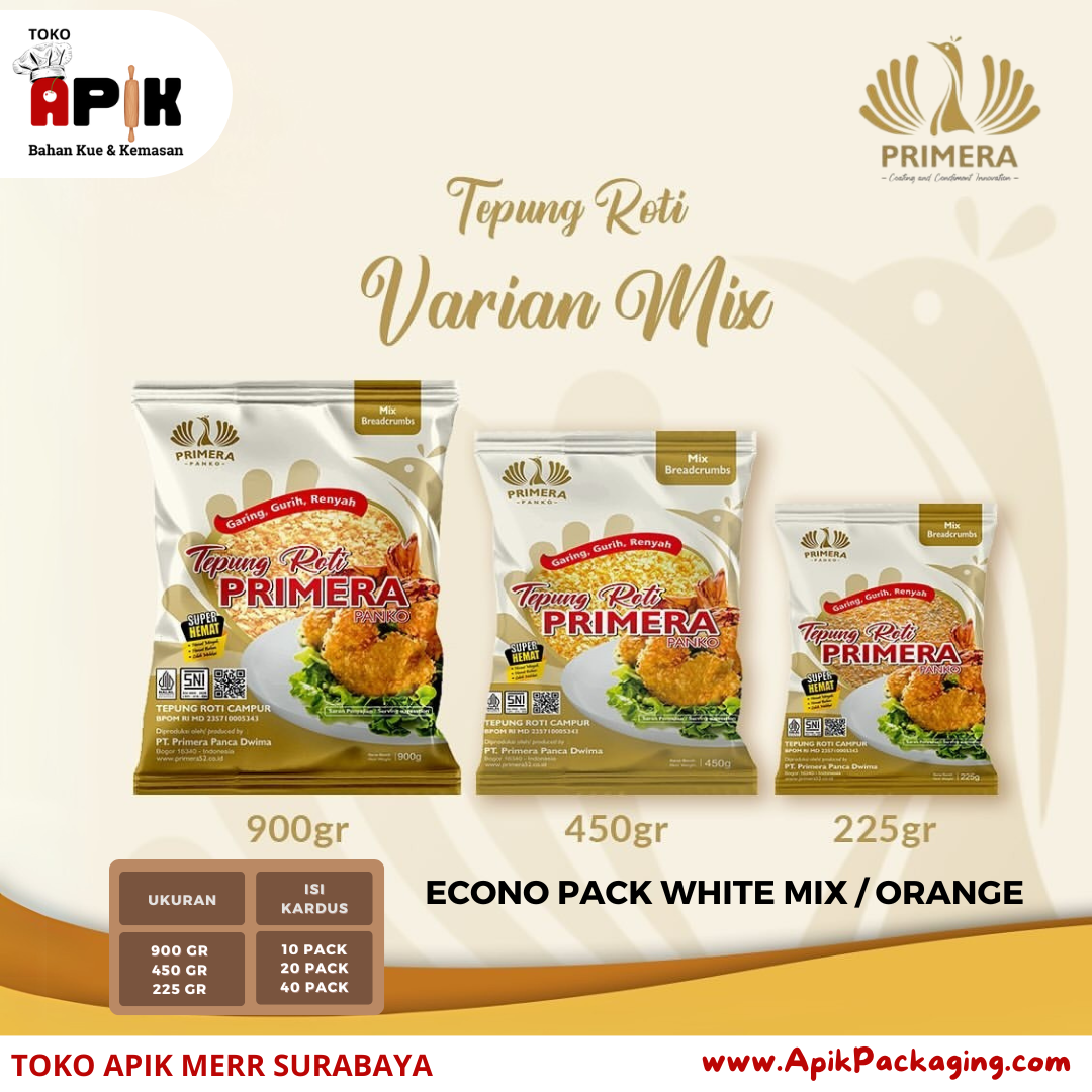 Tepung Roti Varian Mix Primera / Econo Pack White Mix / Orange