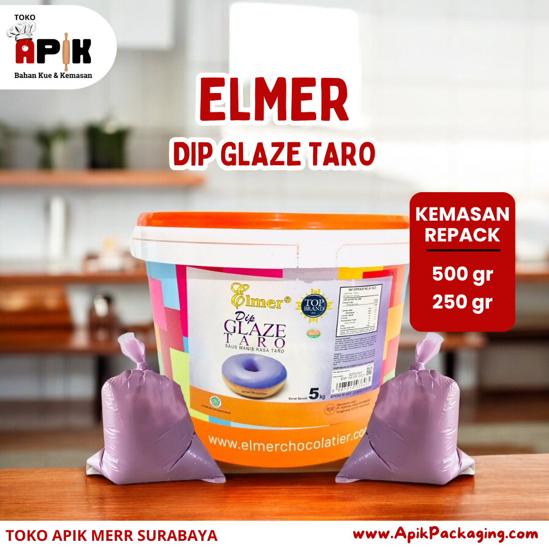 Elmer Dip Glaze Taro 250 Gram / 500 Gram