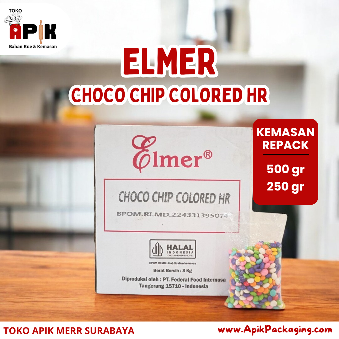 Elmer Choco Chip Colored HR 250 Gram / 500 Gram