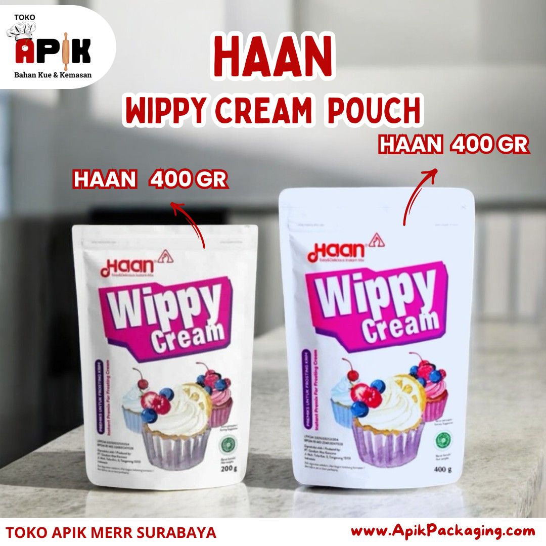 Haan Wippy Cream Pouch 200 Gram / 400 Gram