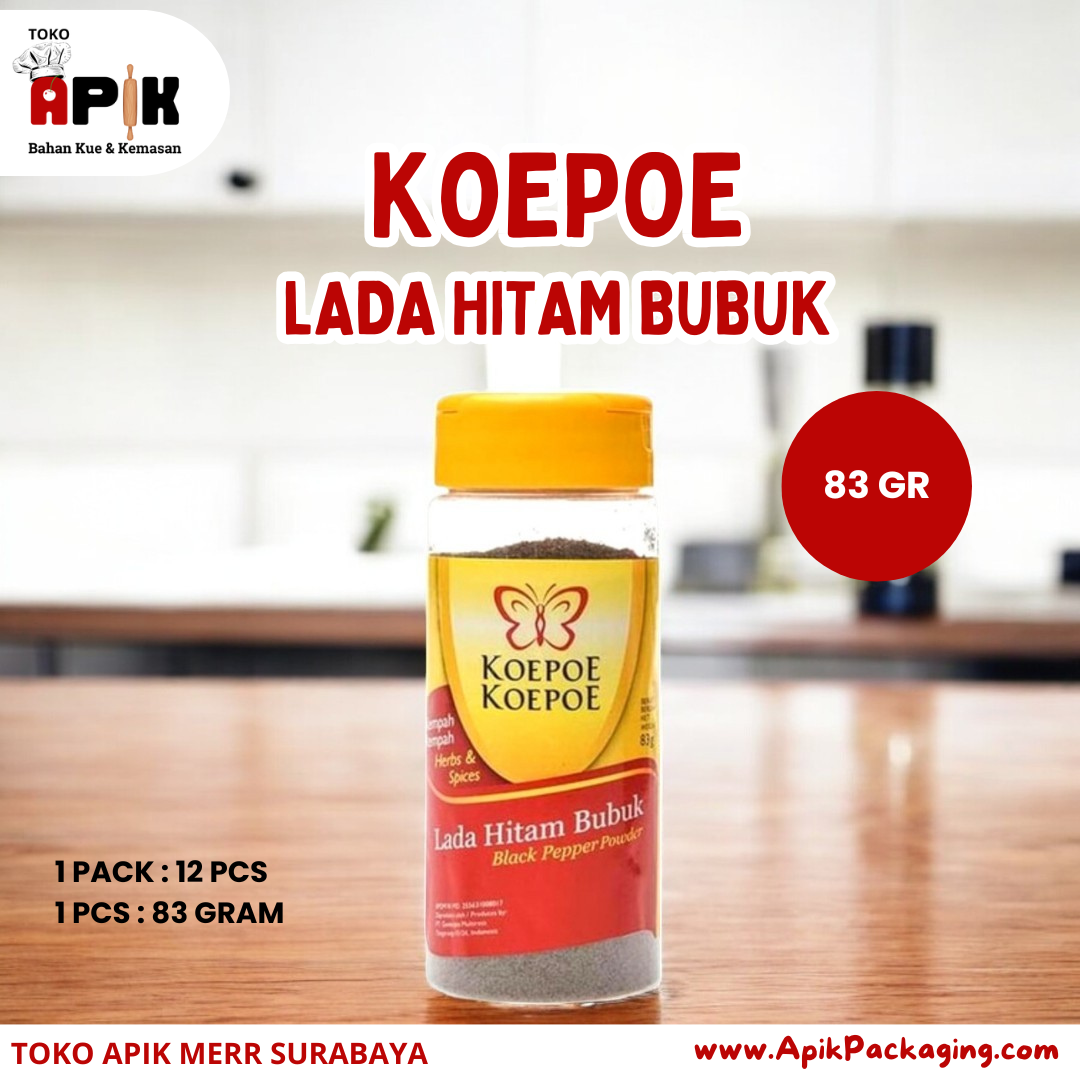 Koepoe Lada Hitam Bubuk 83 Gram / Lada Putih Bubuk 38 Gram