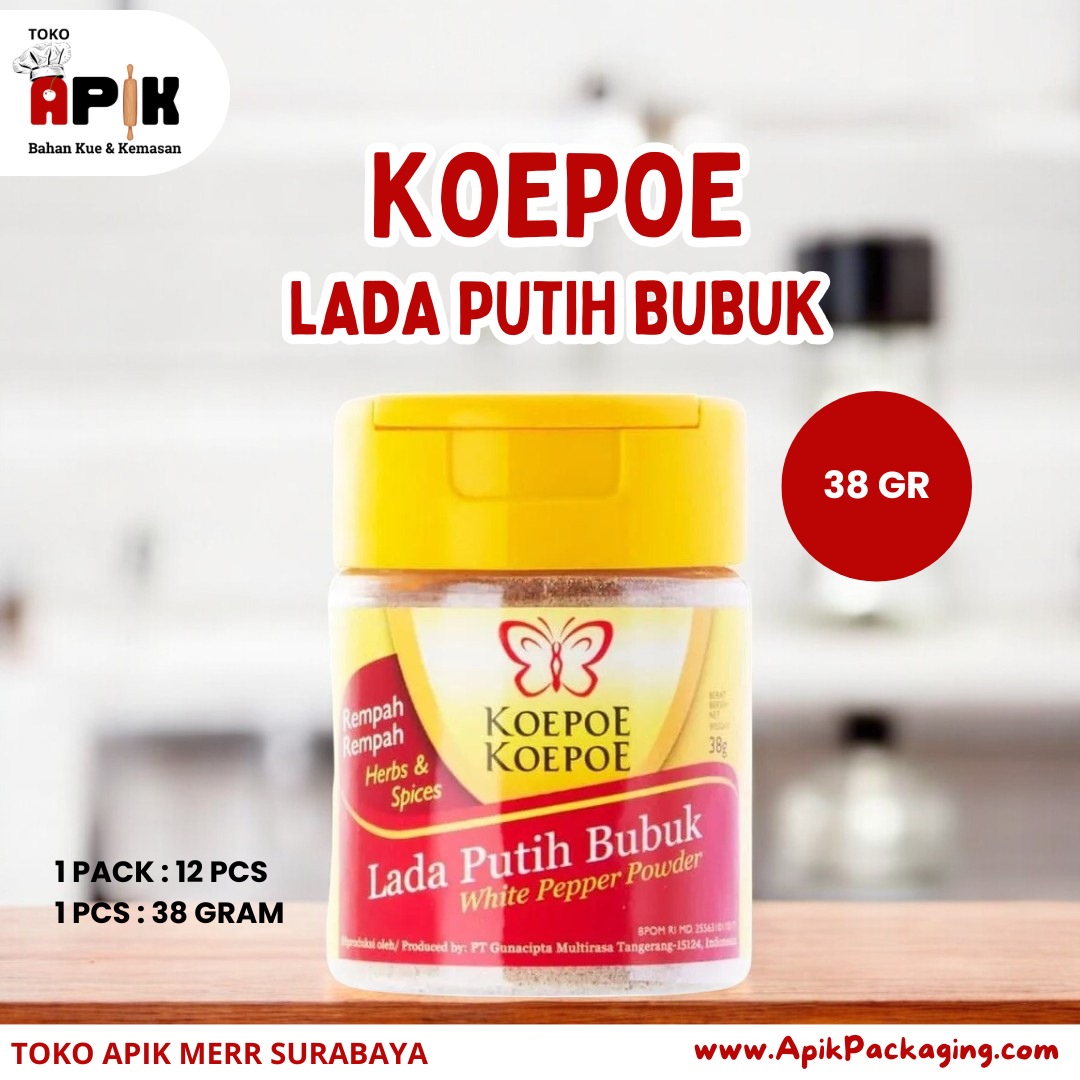 Koepoe Lada Hitam Bubuk 83 Gram / Lada Putih Bubuk 38 Gram