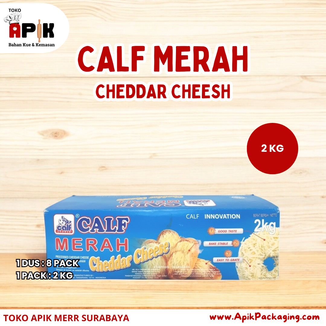Calf Merah Cheddar Cheese 2 Kg