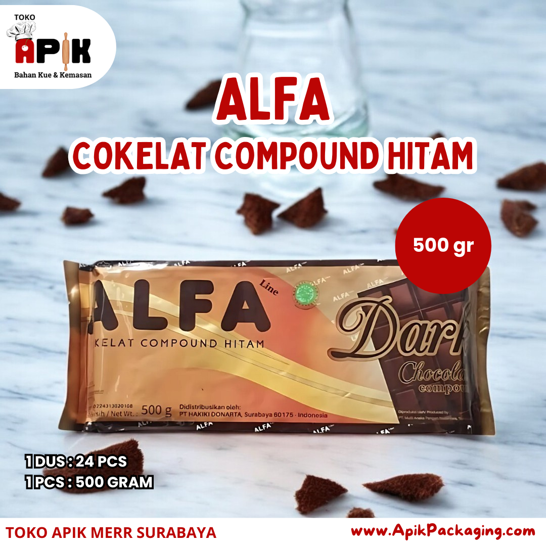 ALFA Cokelat Compound Hitam 250 Gram / 500 Gram