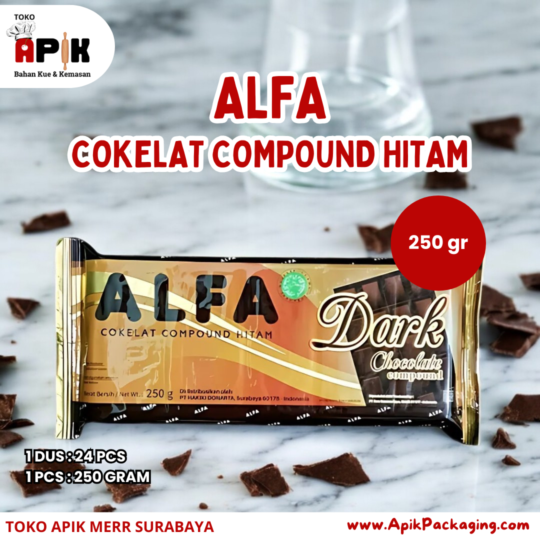 ALFA Cokelat Compound Hitam 250 Gram / 500 Gram