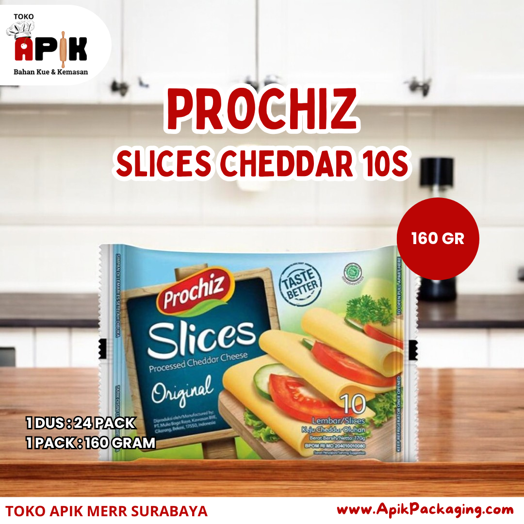 Prochiz Gold Slices Cheddar 12s 156 gram / Prochiz Slinces Cheddar 10s 160 gram