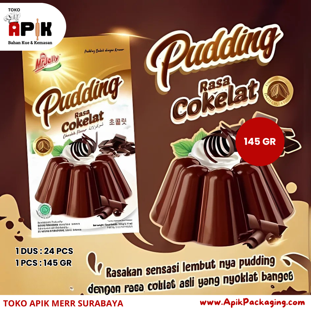 Mr Jelly Pudding Rasa Cokelat 145 gram / Mangga 170 gram / Strowberry 145 gram / Vanila 120 Gram