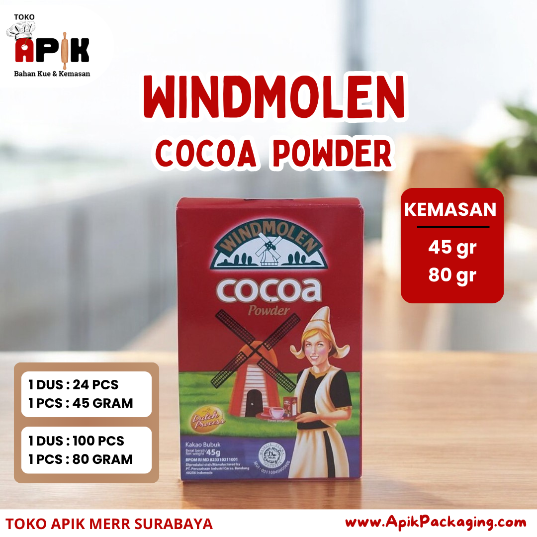 Windmolen Cocoa Powder 45 gram / 80 gram