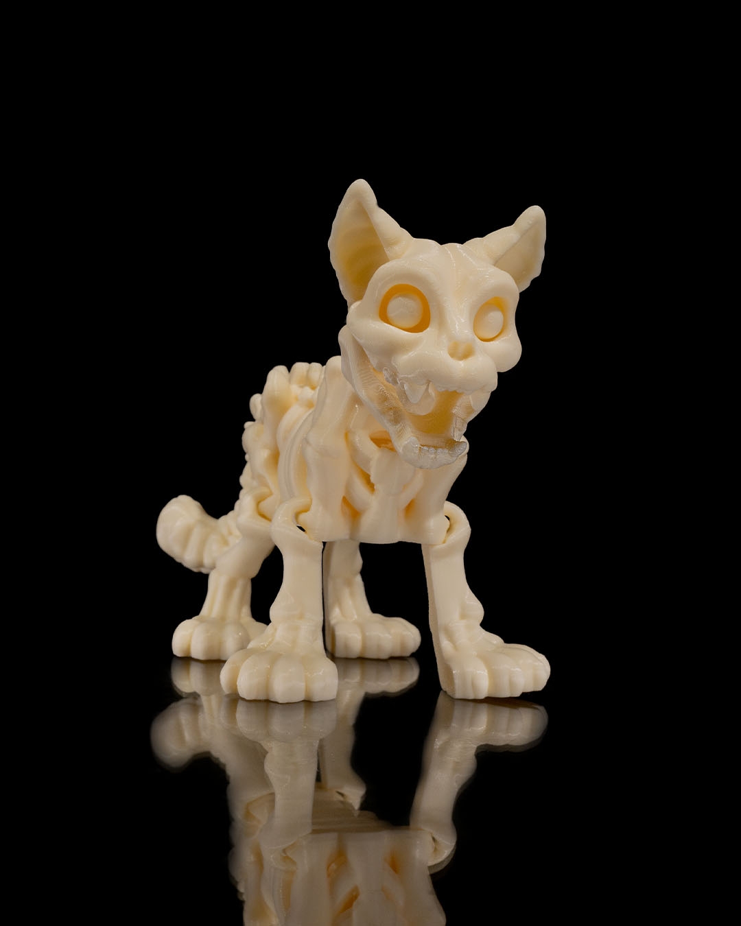 Skeletal Kitten Figurine