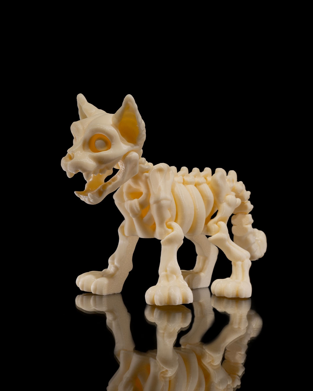 Skeletal Kitten Figurine