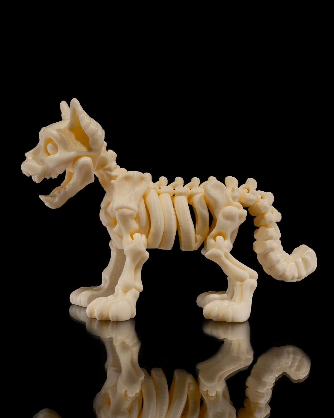 Skeletal Kitten Figurine