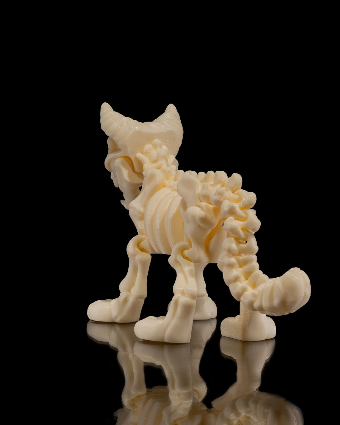 Skeletal Kitten Figurine