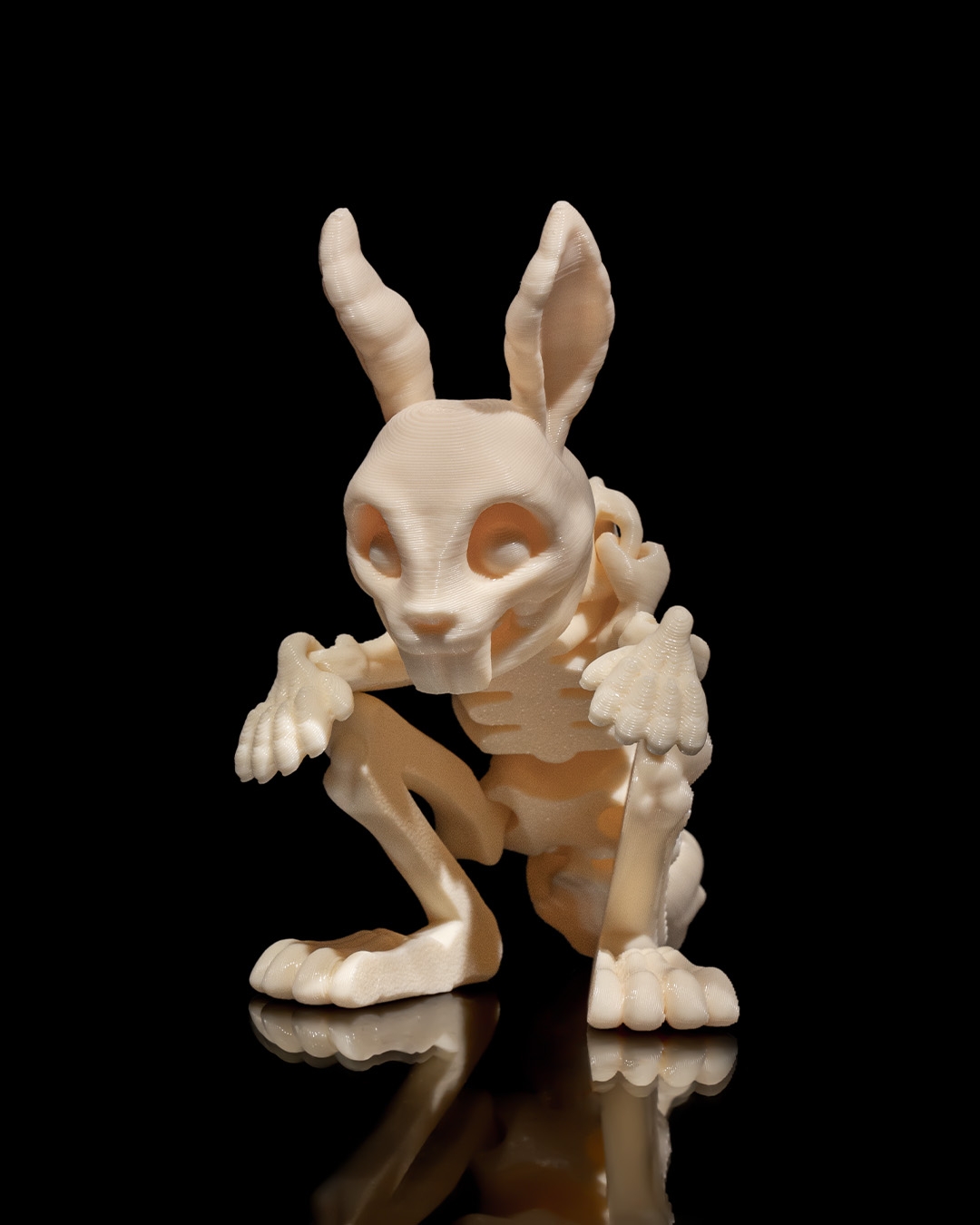 Skeletal Bunny Figurine