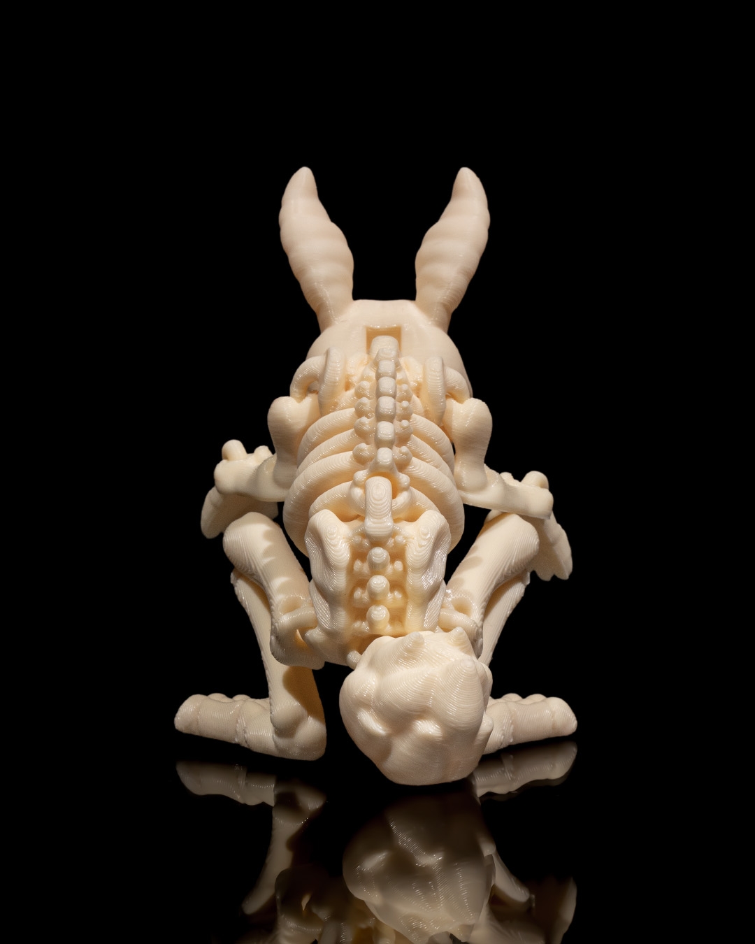 Skeletal Bunny Figurine