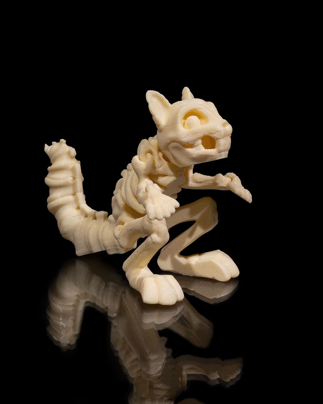 Skeletal Squirrel Figurine