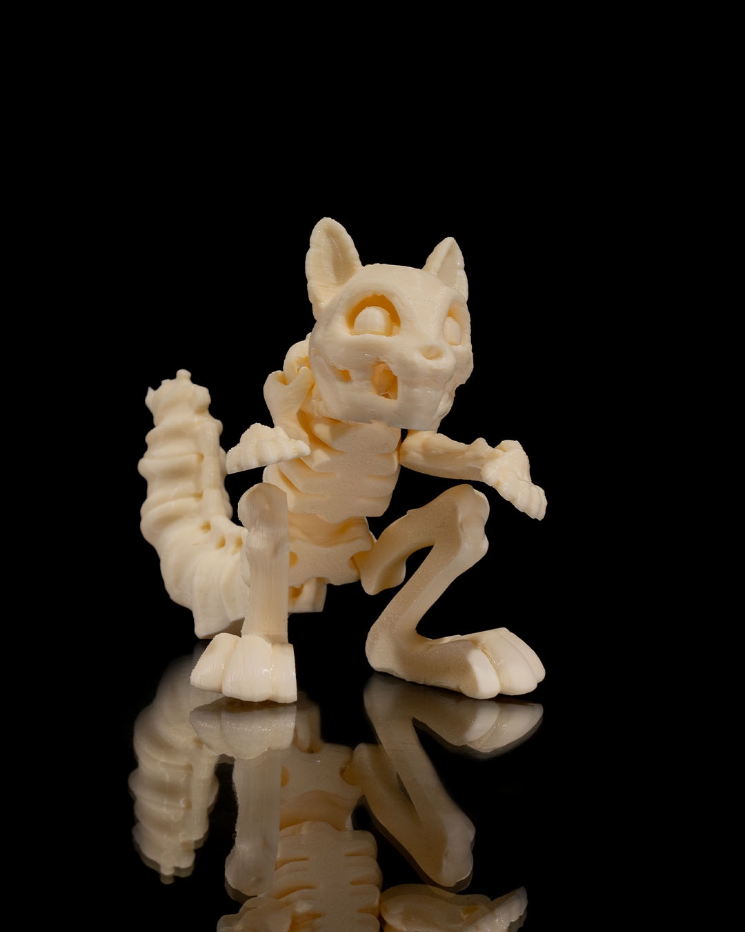 Skeletal Squirrel Figurine