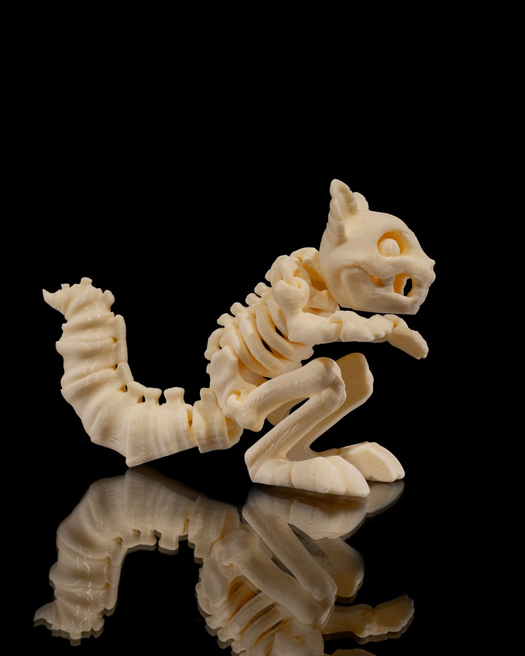 Skeletal Squirrel Figurine
