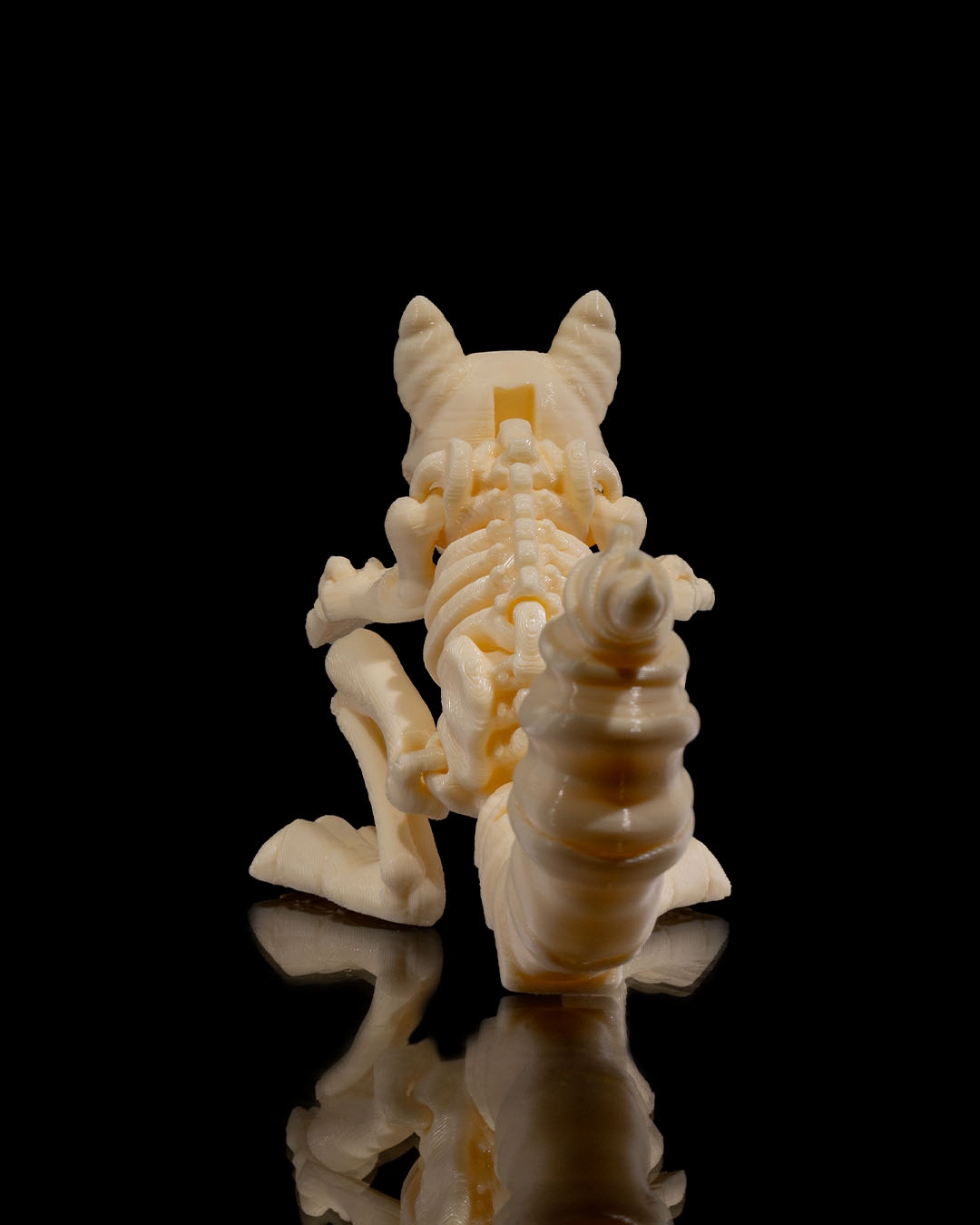 Skeletal Squirrel Figurine