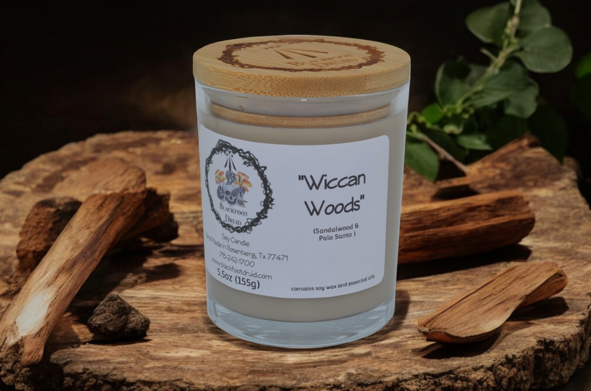 "Wiccan Woods" Scented Candle