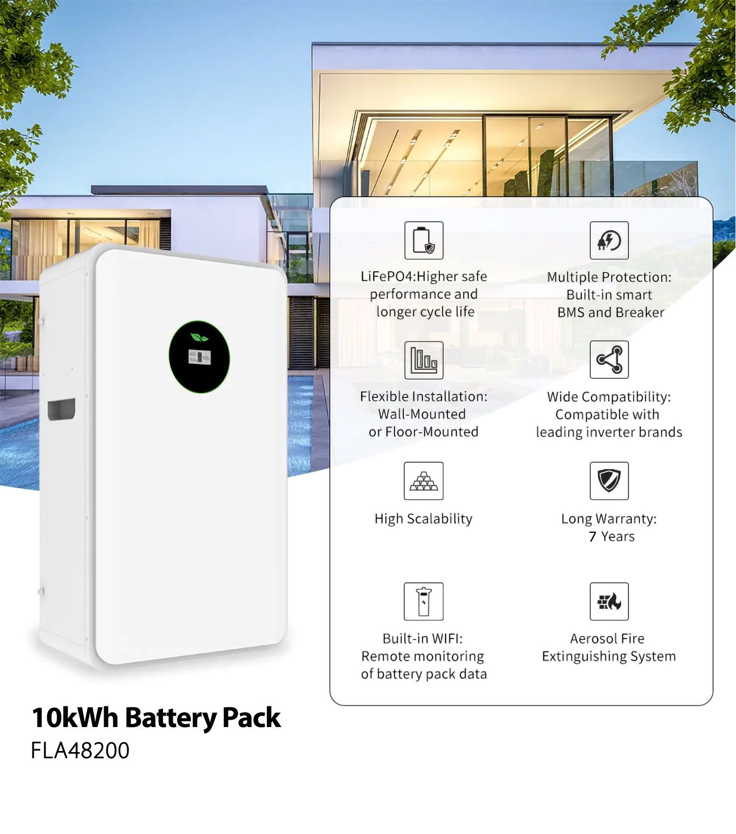 🔋 Batería de Litio Felicity Solar 10kWh 48V 200Ah