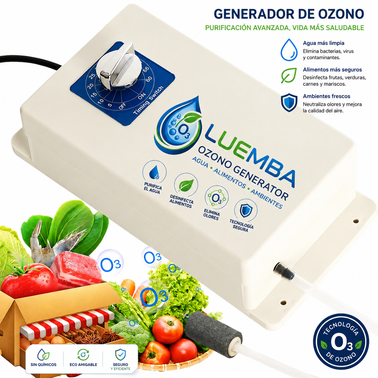 🔵 Generador de Ozono para Agua