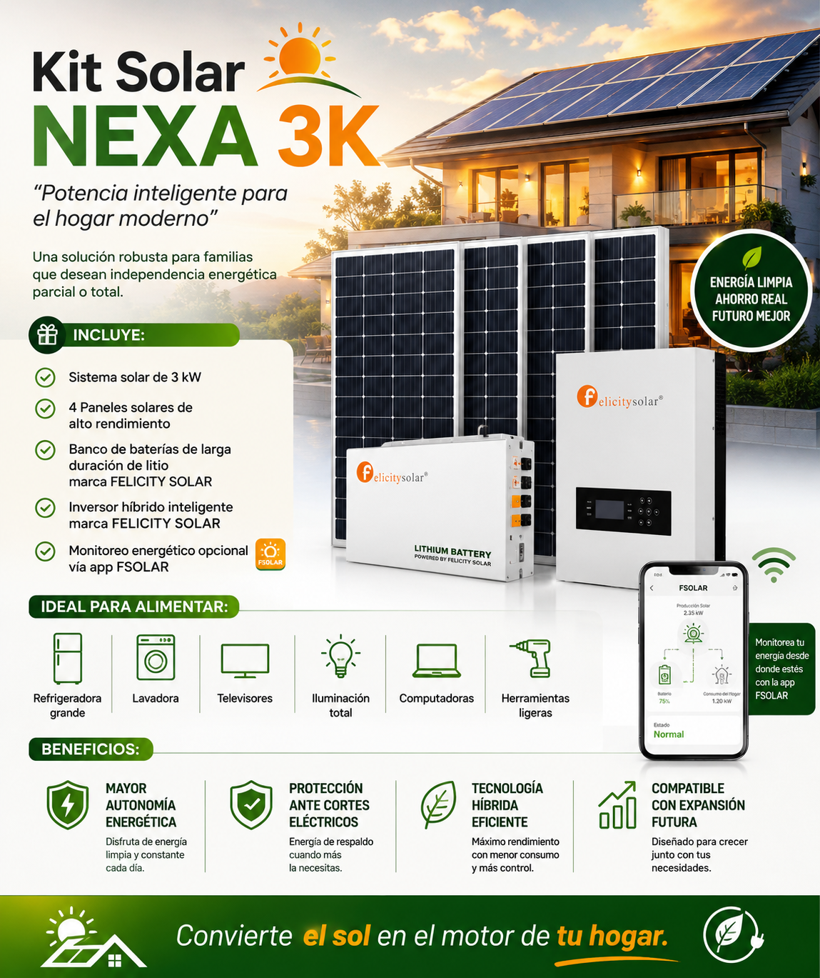 ☀️ Kit Solar NEXA 3K