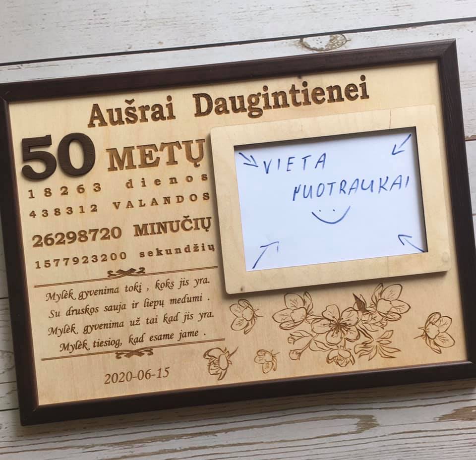 Jubiliejinis rėmelis su foto Nr. 3