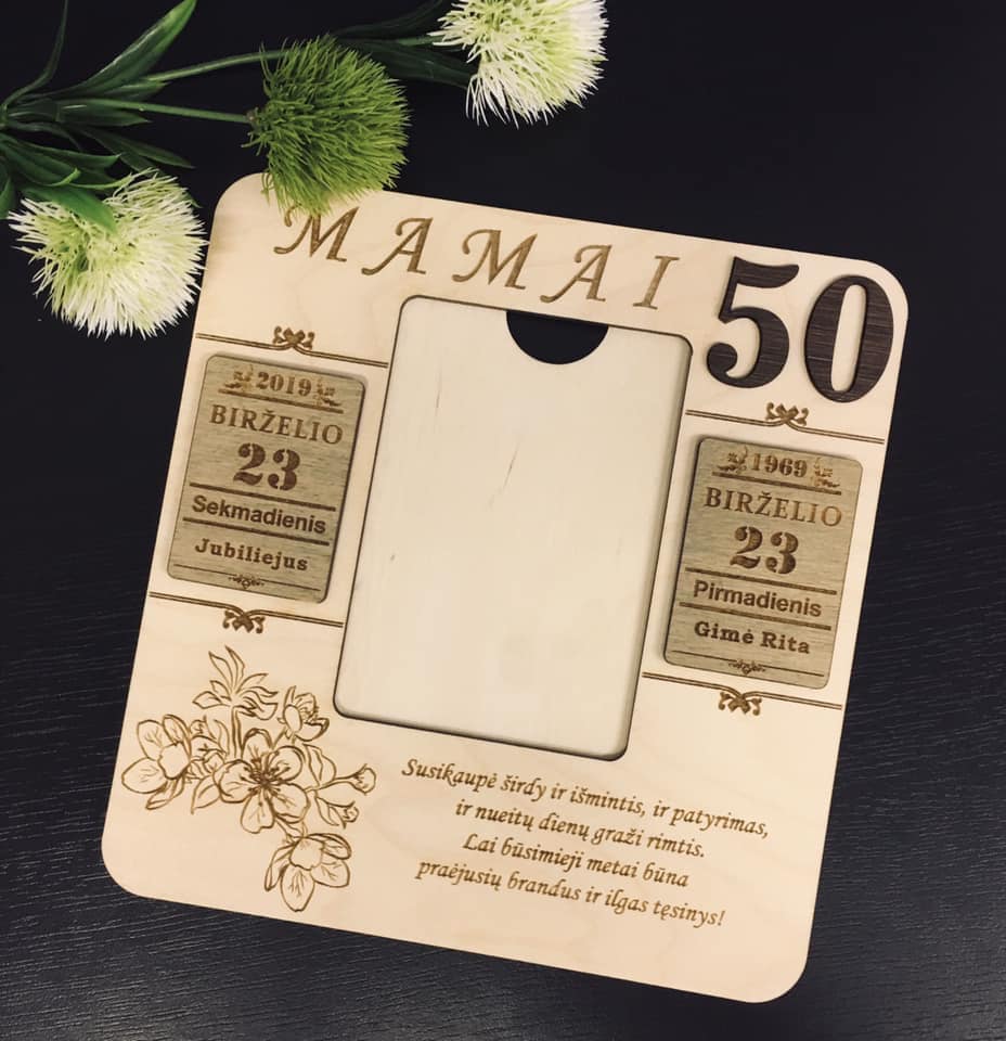 Jubiliejinis rėmelis su foto Nr. 1