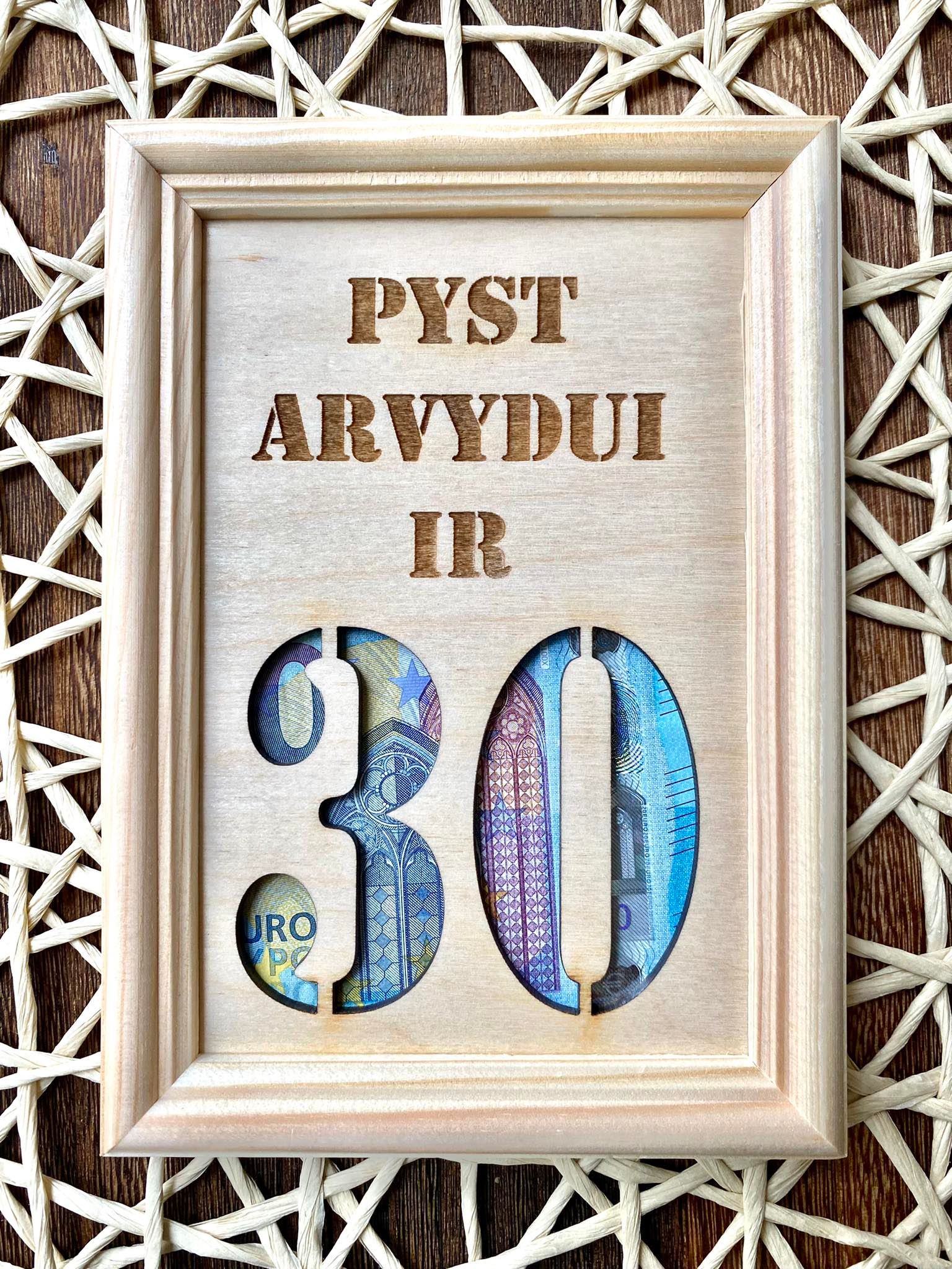 Jubiliejinis rėmelis pinigams Nr 1